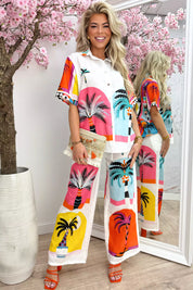 Palm party co-ord - Lollypop roze