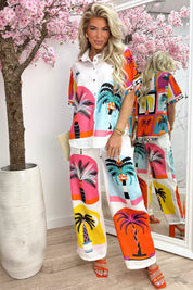 Palm party co-ord - Lollypop roze