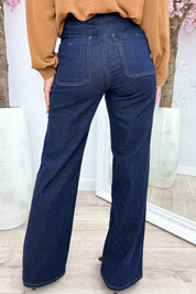 Wide leg full length jeans T6407 - Jeans blue