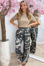 Camo striped comfy pants - Army