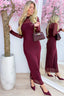 Mesh to impress maxi dress - Bordeaux