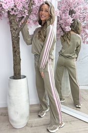 Stripe supreme co-ord - Taupe