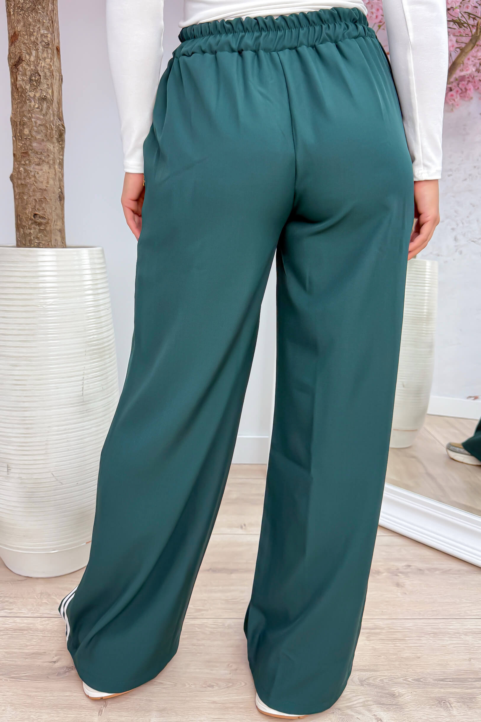 On the right track pants - Dk. groen