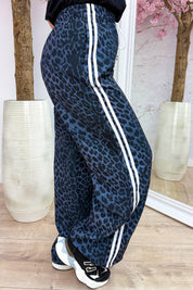Leopard stripe pants - Zwart