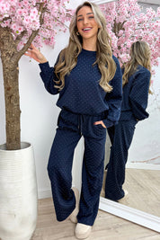 Diamond comfy co-ord - Navy