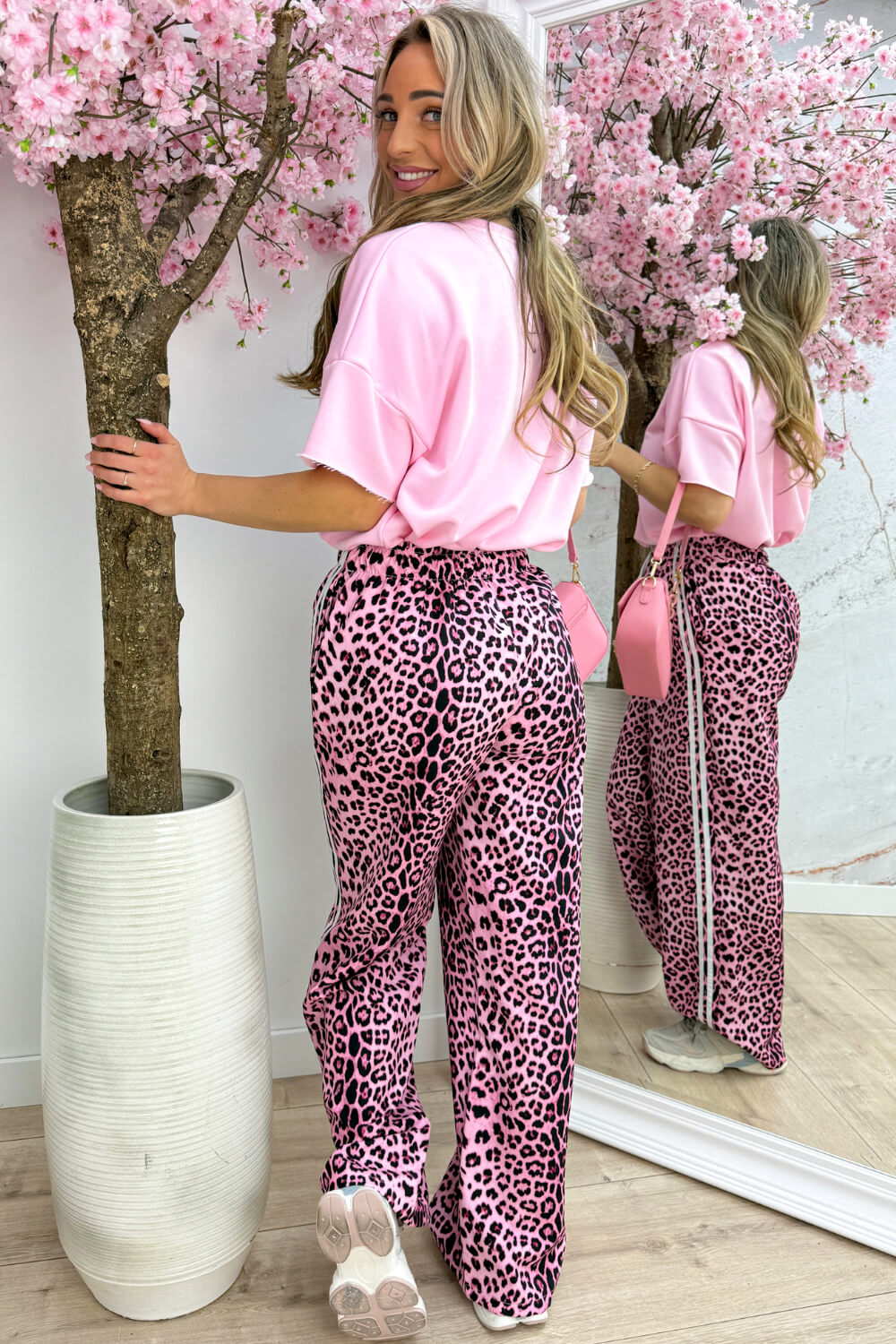 Leopard new york T-shirt - Roze