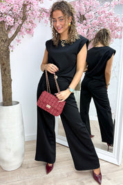Looking cute but comfy co-ord - Zwart