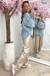 Denim diamond blouse - Jeans blue