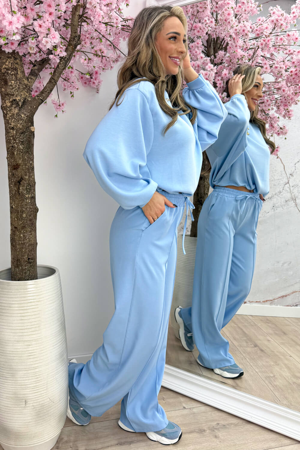 Cropped sweater - Sky blue