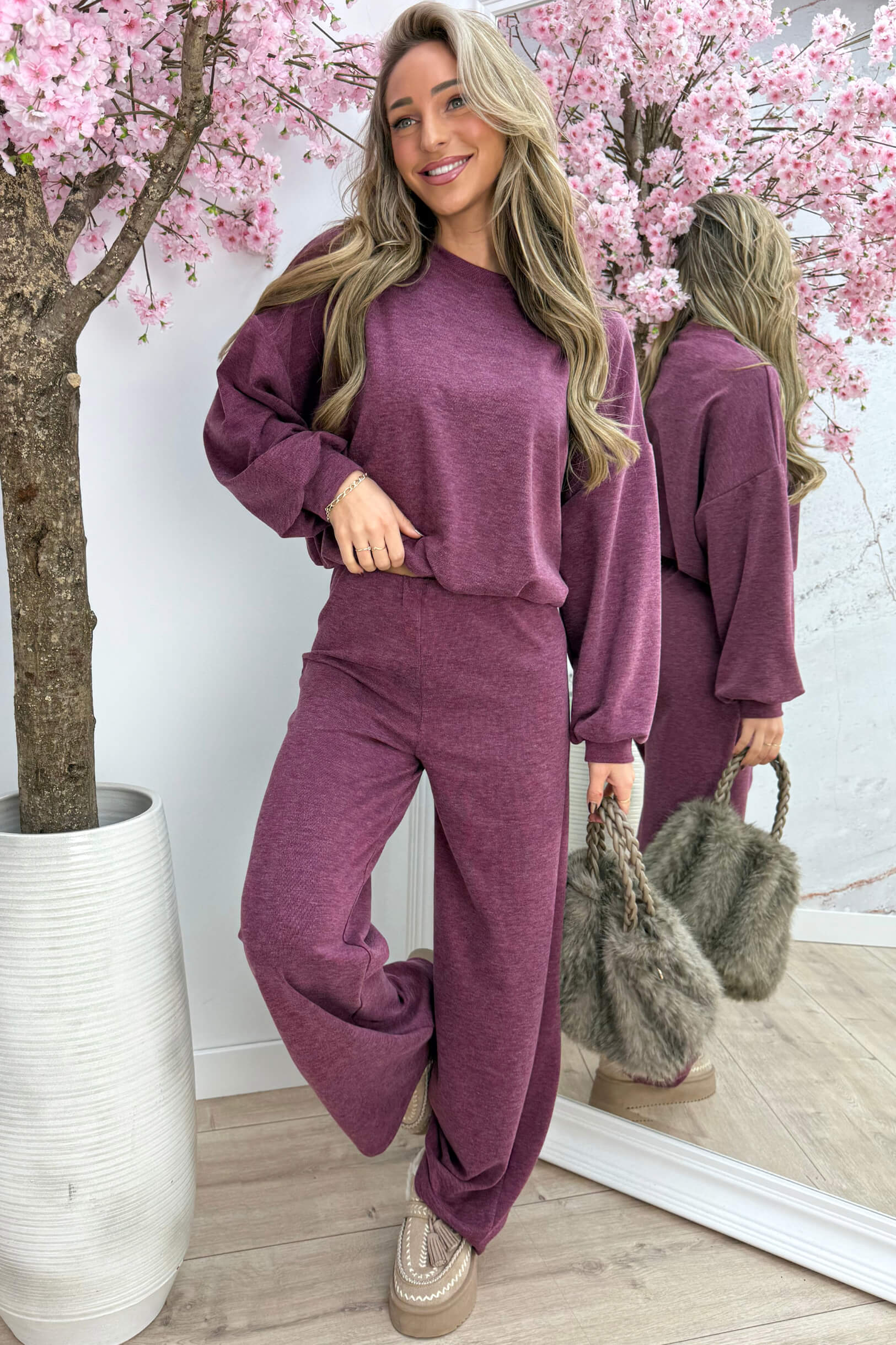 Lounge lover comfy co-ord - Bordeaux