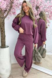Lounge lover comfy co-ord - Bordeaux