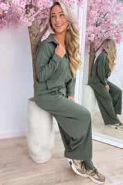 Match me if you can travel co-ord - Army
