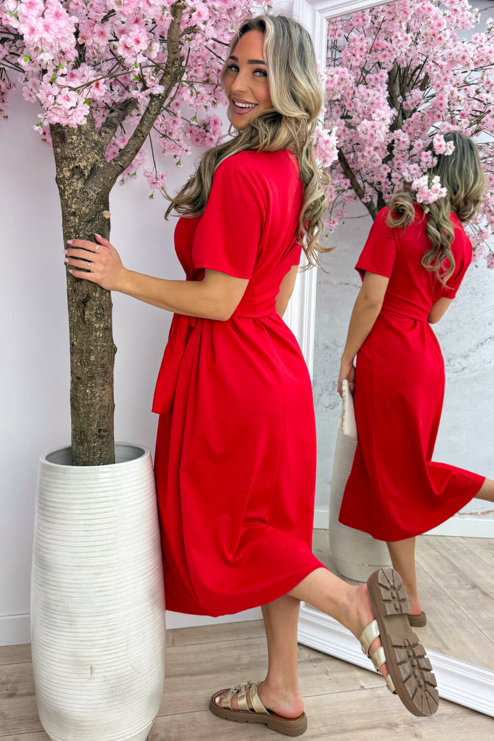 Wrap it up dress - Rood