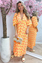 Seashell cotton dress - Oranje