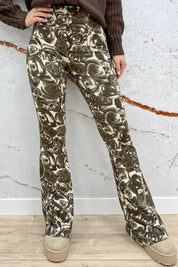 Pantaloni da viaggio da viaggio rose - Brown