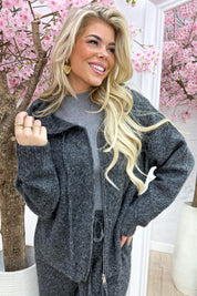 Comfy mood knitted vest - Dk. grijs