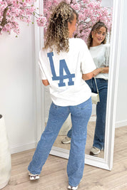 Denim la t -shirt - blanc