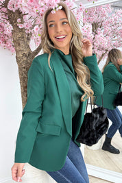 Classy blazer - Dk. groen