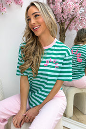 Soleil club stripe T-shirt - Mint