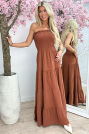 Robe en coton sans bretelles - Roest