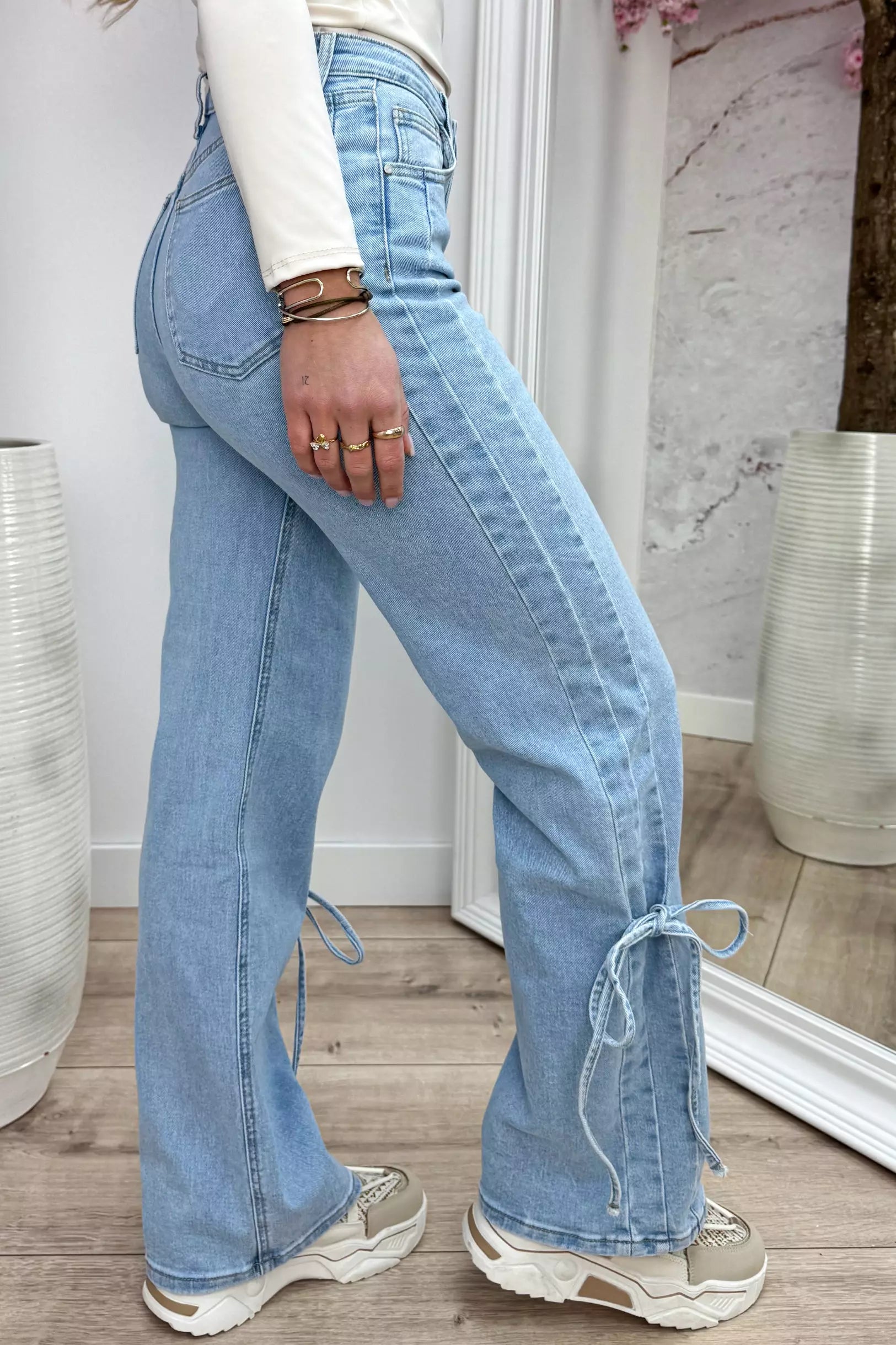Wide leg bow jeans RD3056 - Jeans blue
