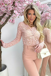 Flower lover lace topje - Roze