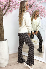 Cable travel flair pants - Bruin