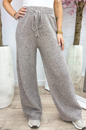 Comfy mood knitted pants - Taupe