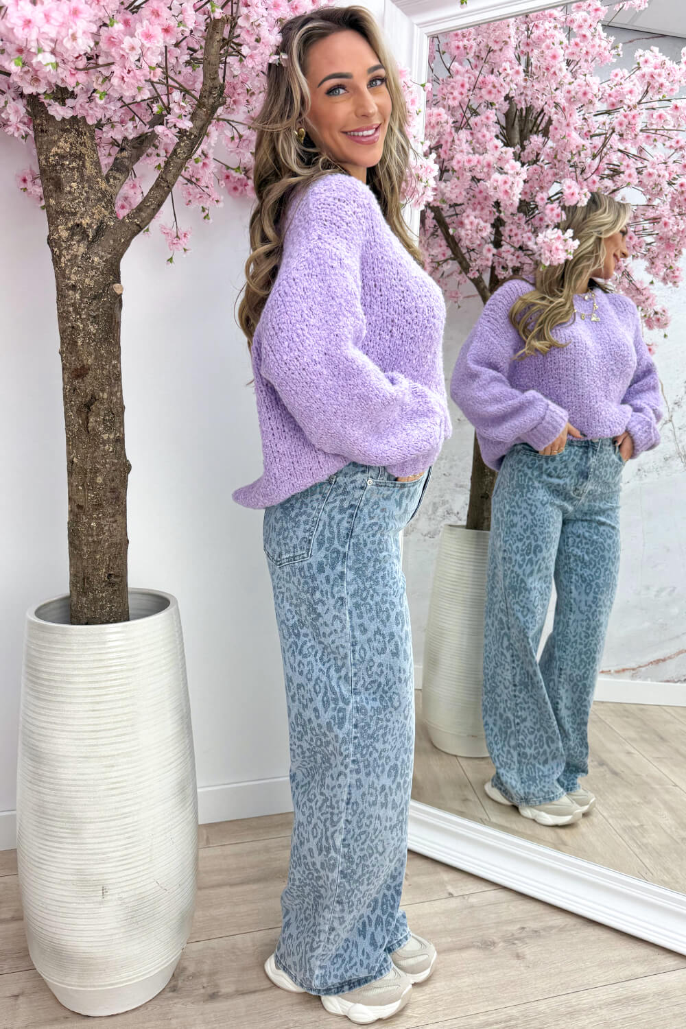 Cloudy days trui - Lila