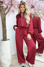 Everything silky co-ord - Bordeaux
