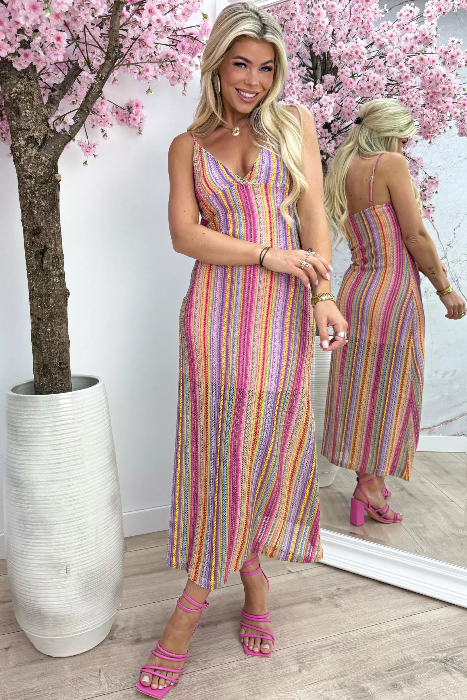 Sugar Rush Maxi Dress - Lollypop Pink