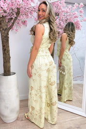 Blooming summer co-ord - Lt. Geel