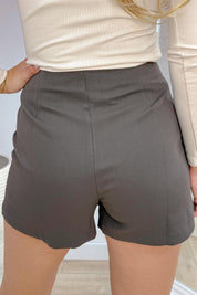 Lace touch skort - Bruin
