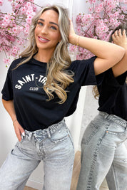 Saint Tropez club T-shirt - Zwart