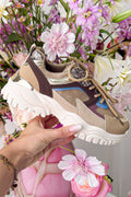 Sneaker chunky léopard sauvage - Taupe