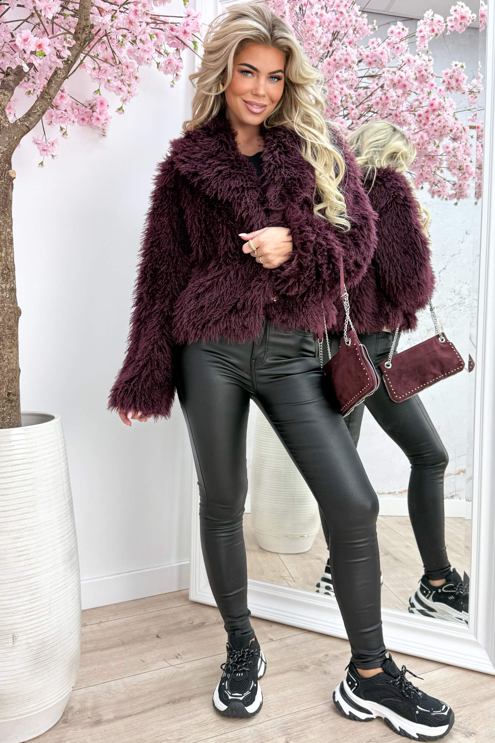 Falling into autumn jacket - Bordeaux