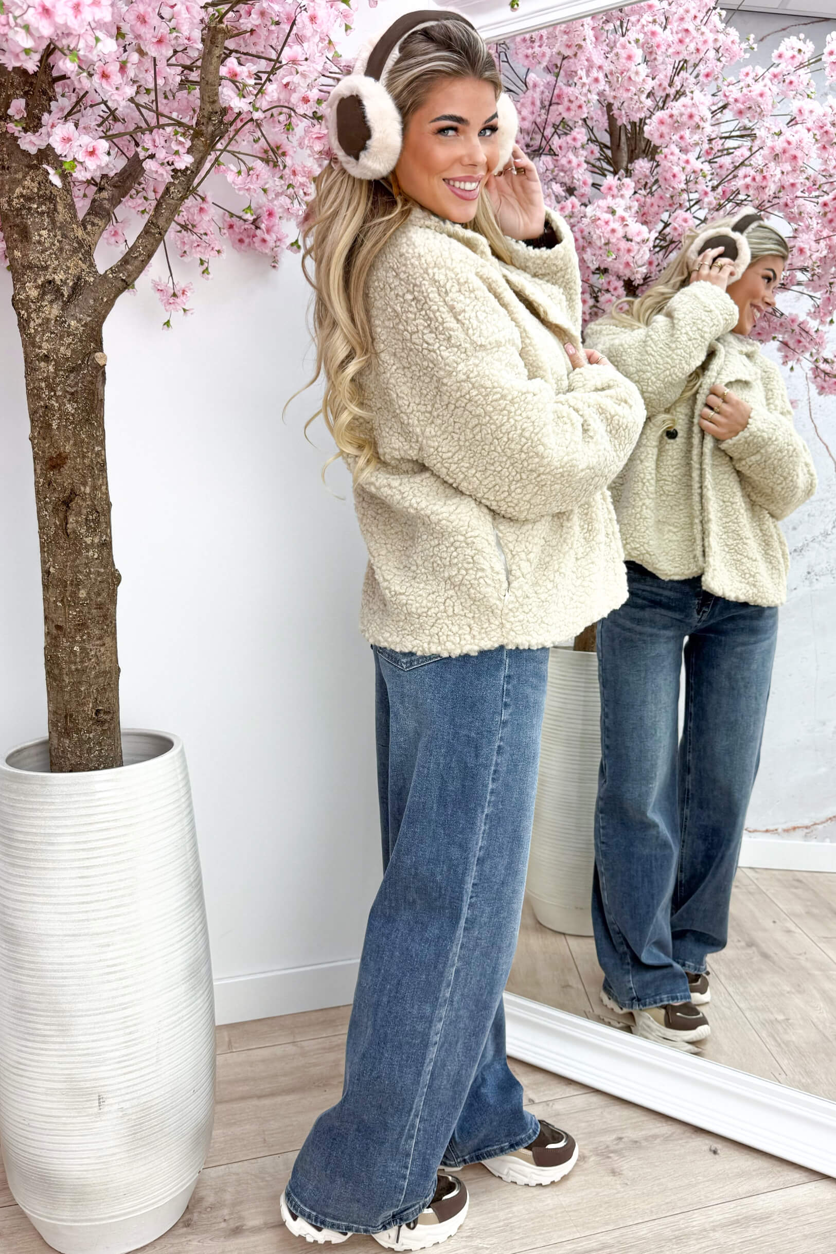 Snuggle up teddy jacket - Beige
