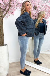 Feeling floral bomber jacket - Navy