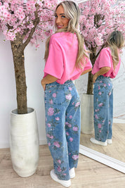 Basic puff topje - Lollypop roze
