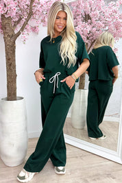 Say less comfy co-ord - Dk. groen