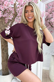 Off duty comfy co-ord - Bordeaux