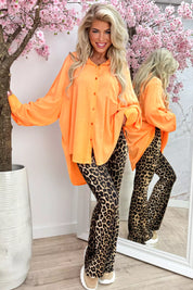 Neon oversized blouse - Oranje