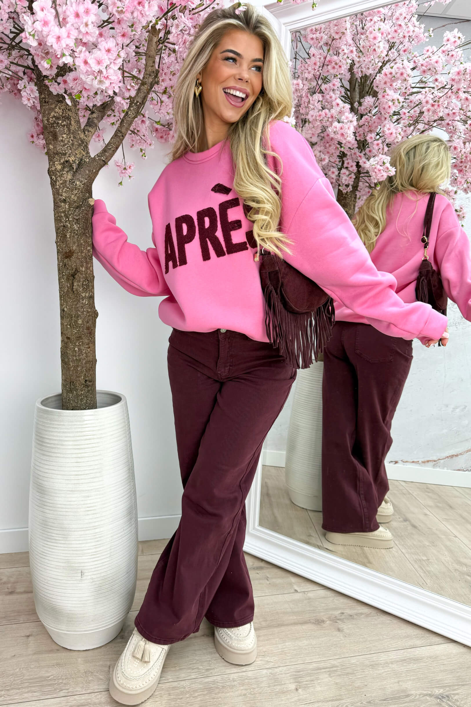 Après sweater - Lollypop roze