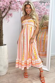 Trägerloses Pauly -Kleid - Lt. Beige