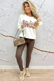 Christmas candy sweater - Wit