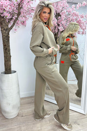 Neon perfect embleem comfy co-ord - Taupe