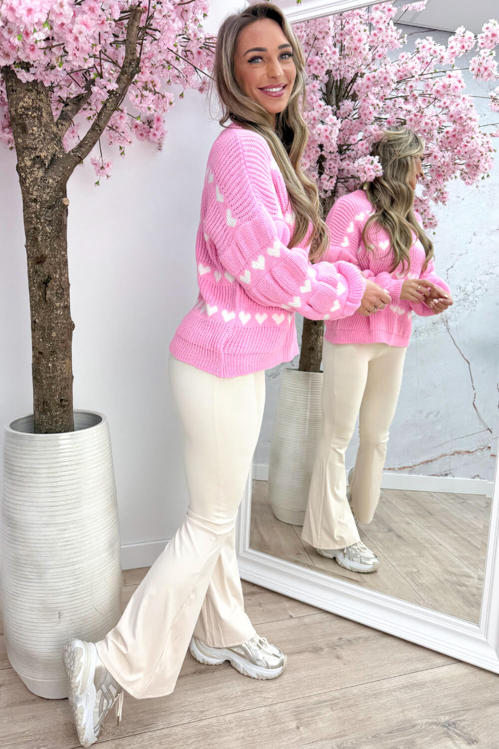 Made with love trui - Lollypop roze