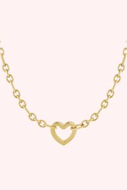 Chain of Hearts Necklace - Gold