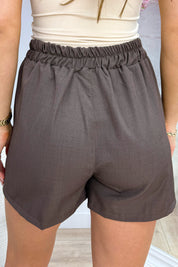 Silver heart skort - Bruin