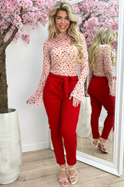 Hearts mesh topje - Wit